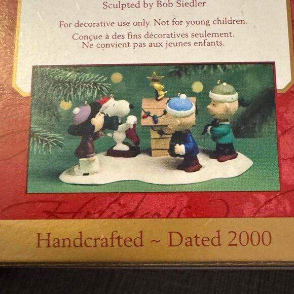 Hallmark Keepsake 2000 Peanuts A Snoopy Christmas 5 Piece Ornament Set Woodstock - Picture 2 of 8